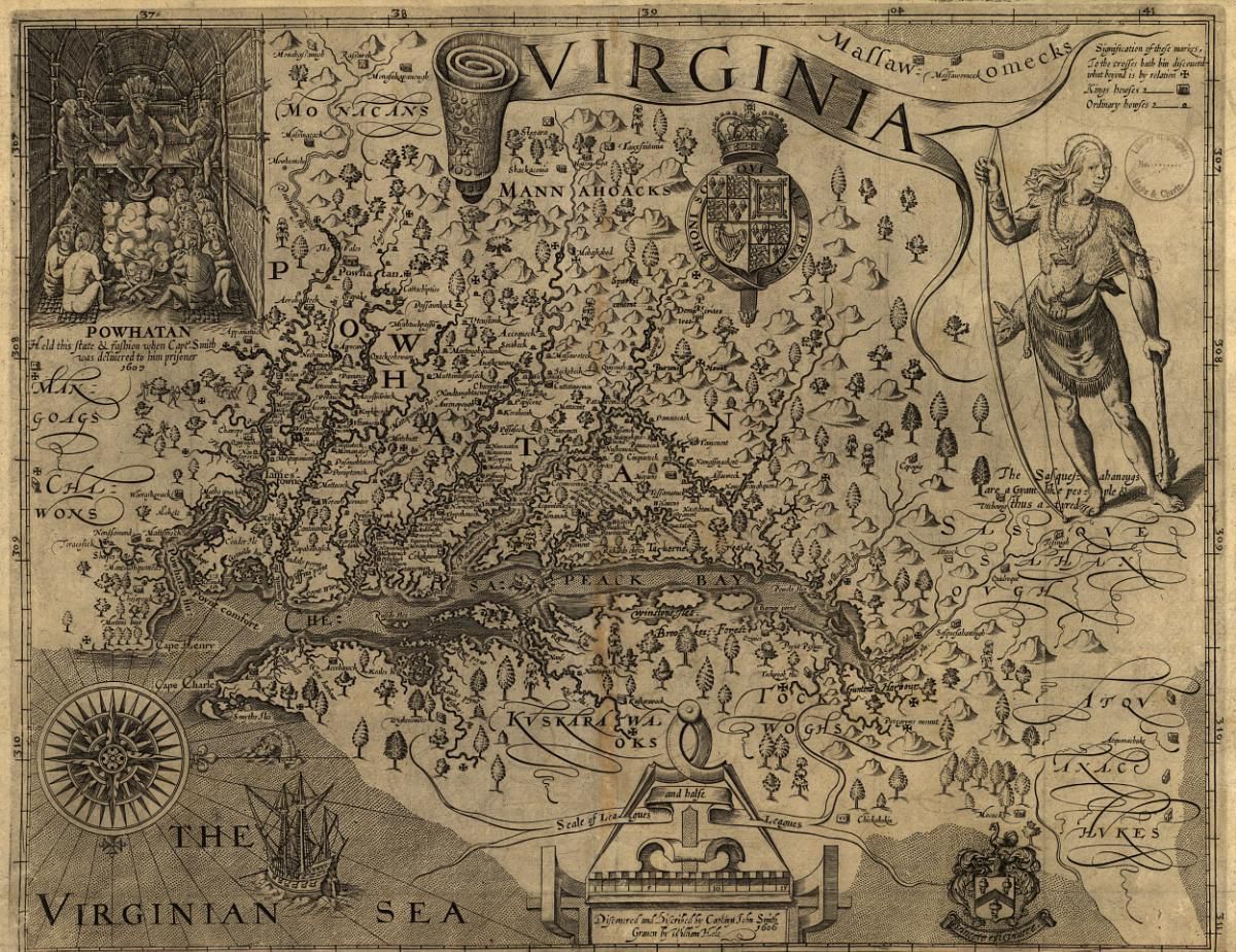 john-smith-map-of-1612-national-geographic-society