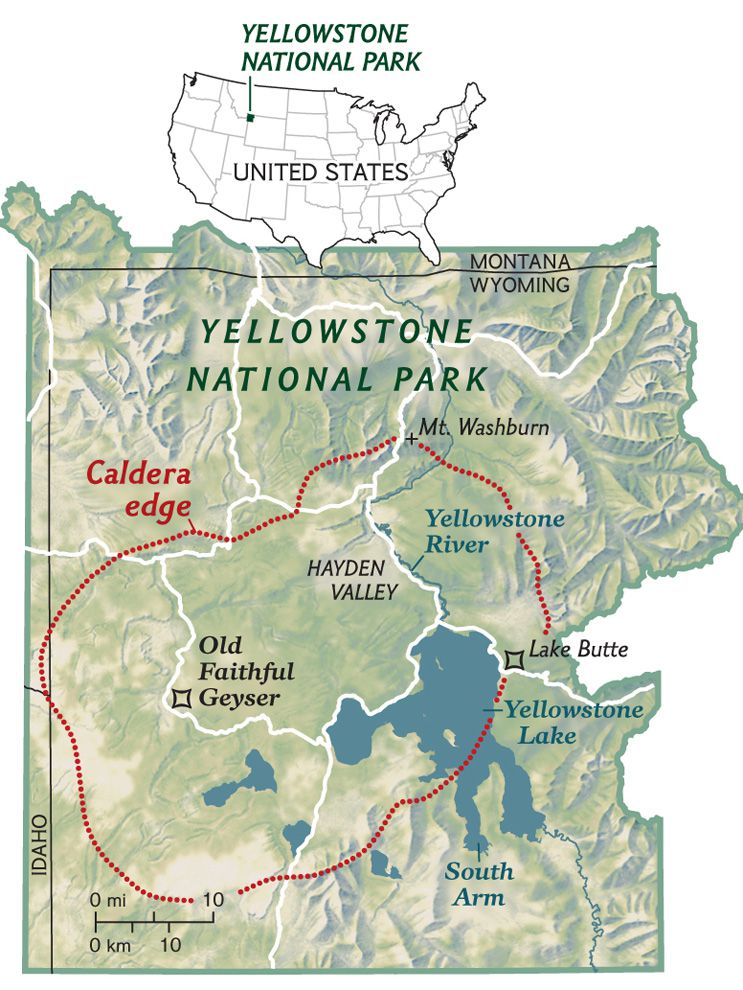 Map Of Yellowstone Supervolcano Yellowstone Caldera | National Geographic Society