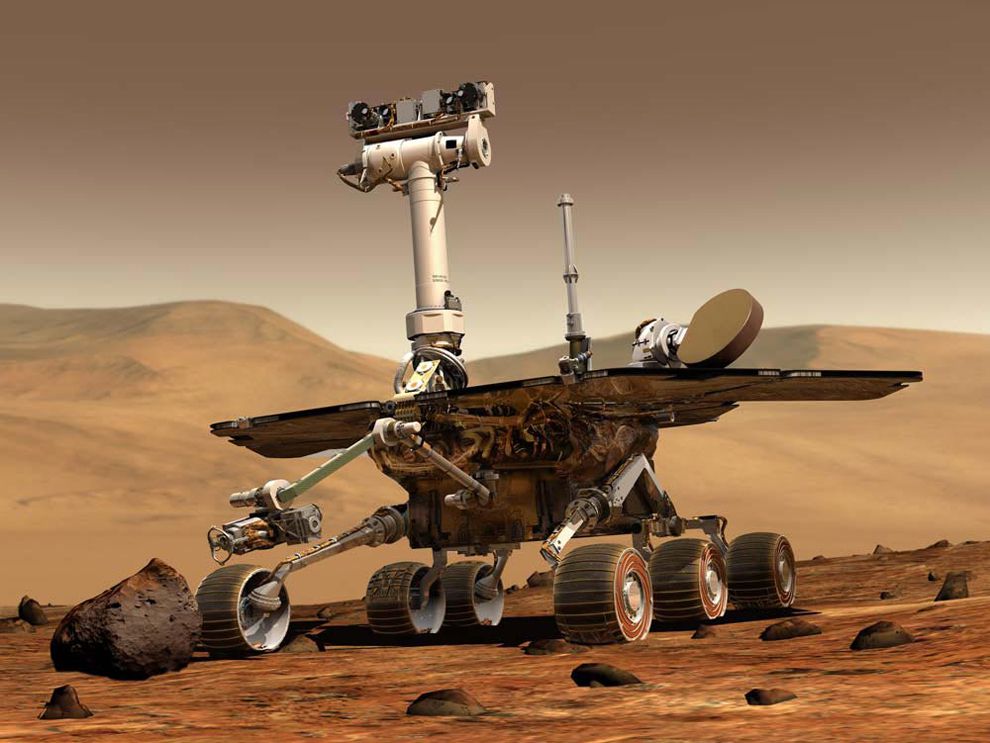 The Mars Exploration rovers are gathering data on Mars from the ground.