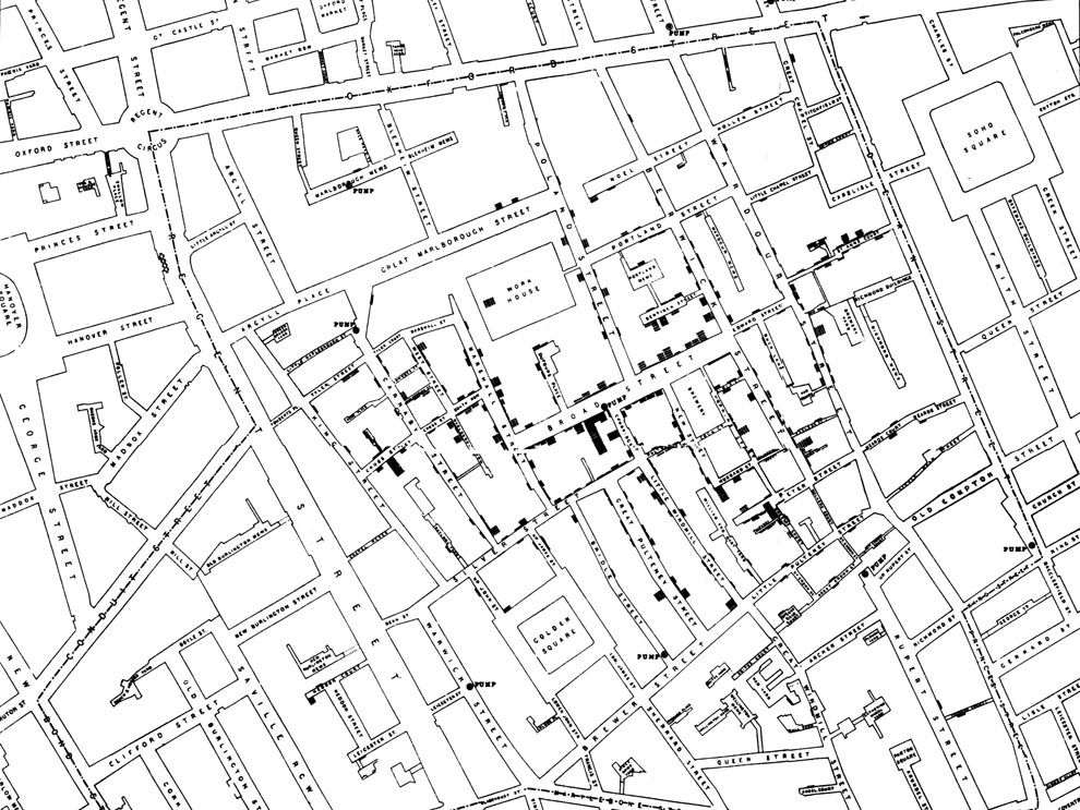 John Snow Map Of Cholera Mapping A London Epidemic | National Geographic Society