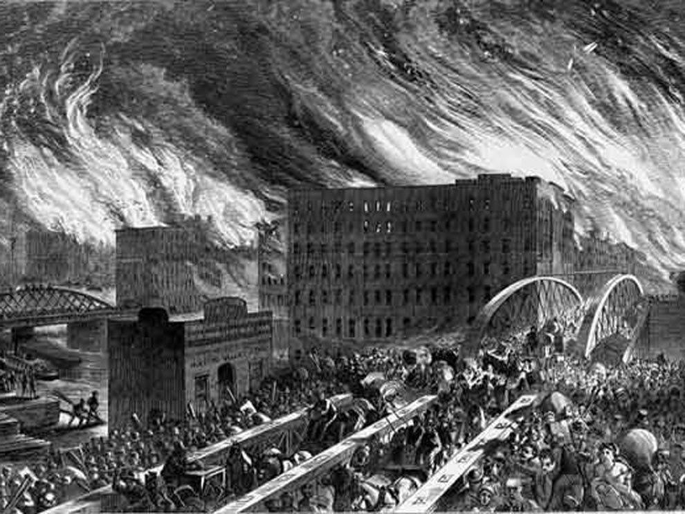 Image result for great chicago fire 1871