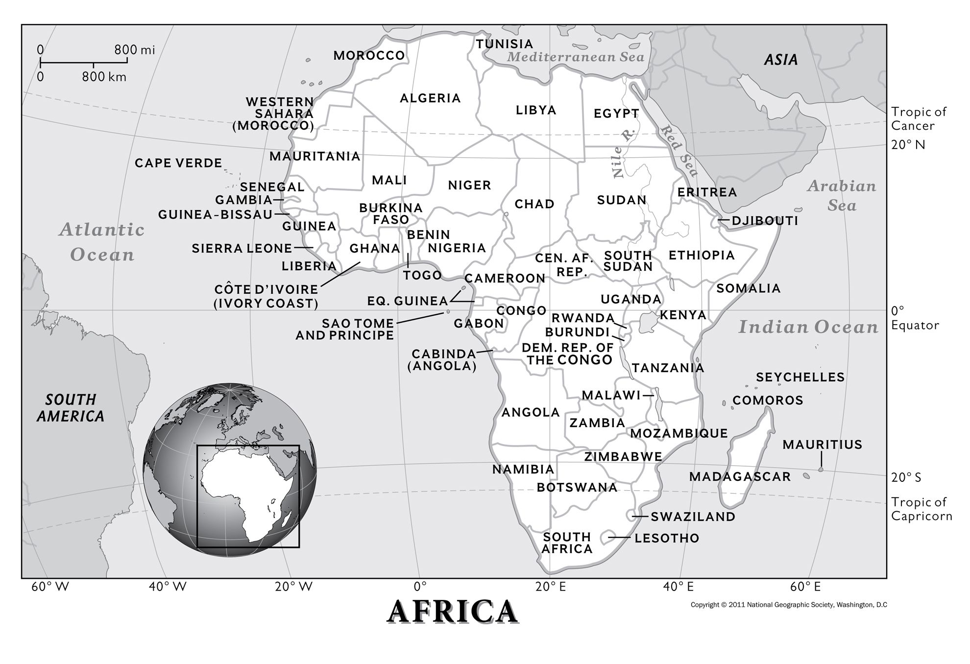 Africa Physical Geography National Geographic Society - 