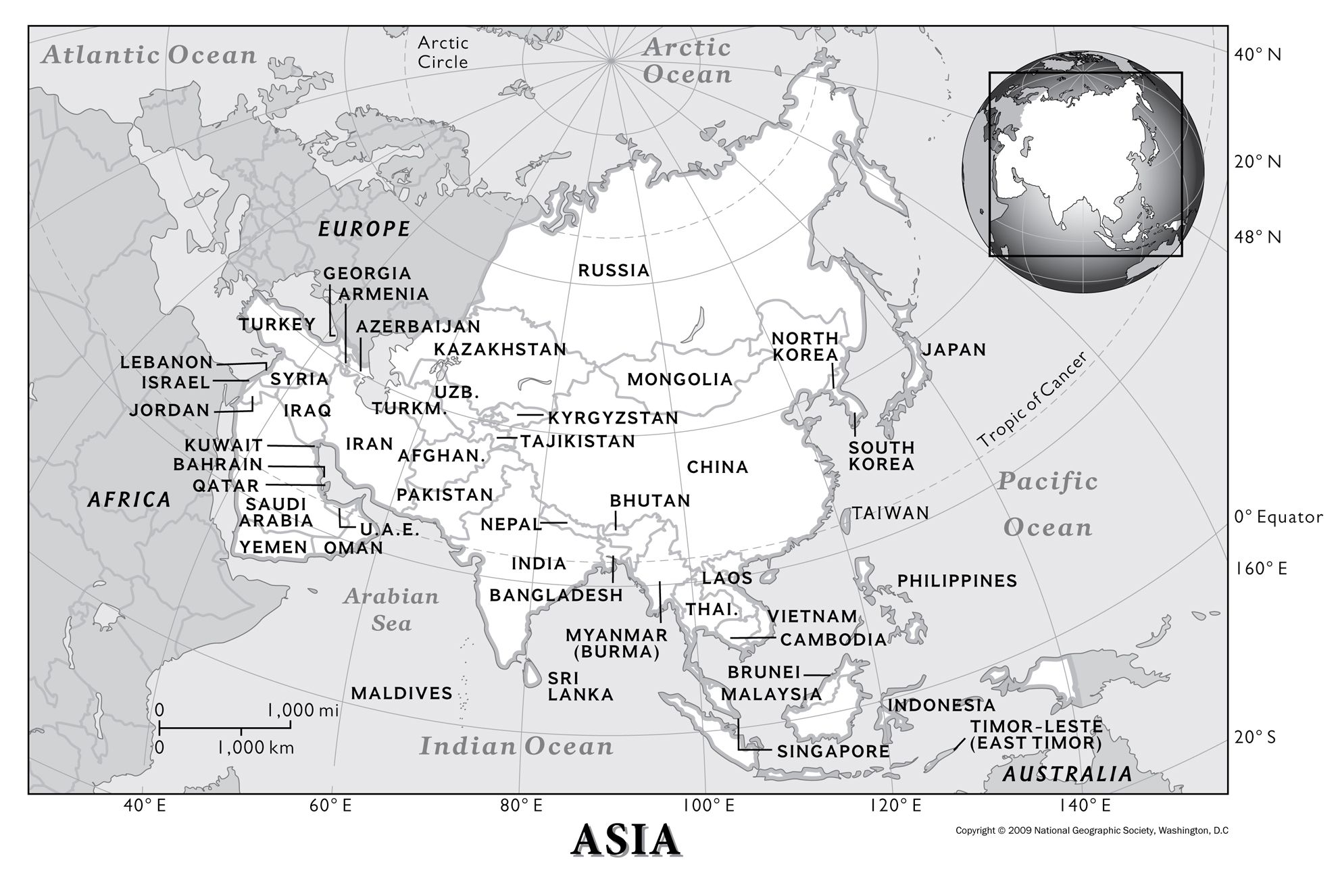 Asia Physical Geography National Geographic Society