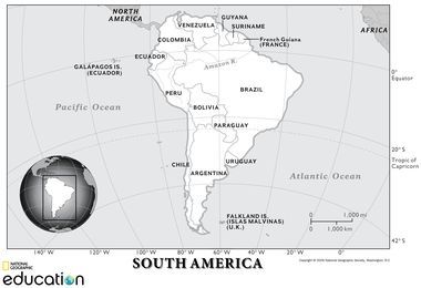 latin america physical features map labeled South America Physical Geography National Geographic Society latin america physical features map labeled