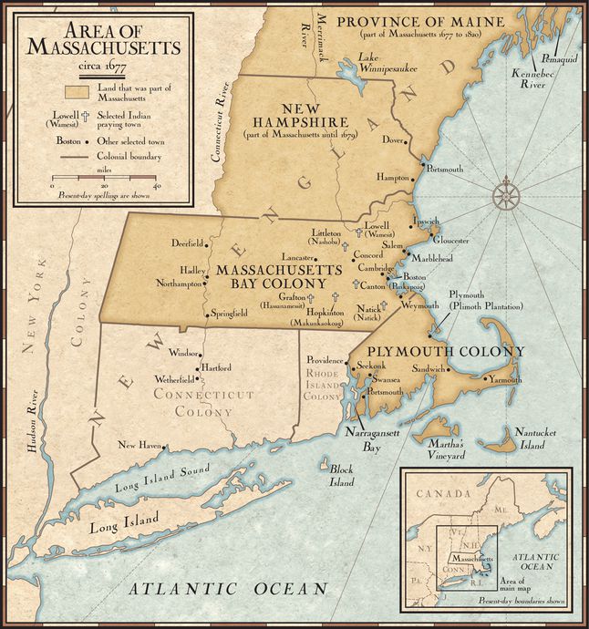 Image result for massachusetts and maine map colonial