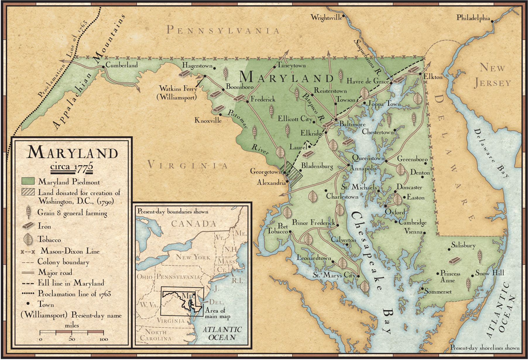 Farming and Mining in Maryland in 1775 - National Geographic Society