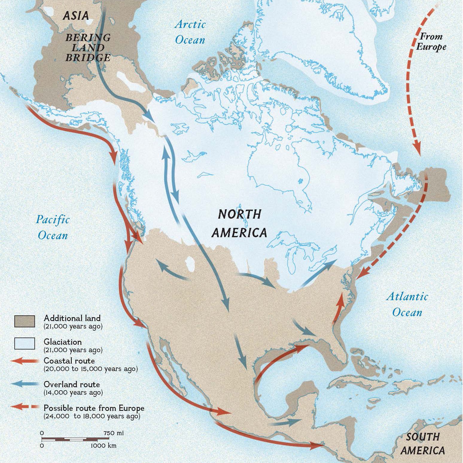 Ice Age Map Of North America Bering Land Bridge | National Geographic Society