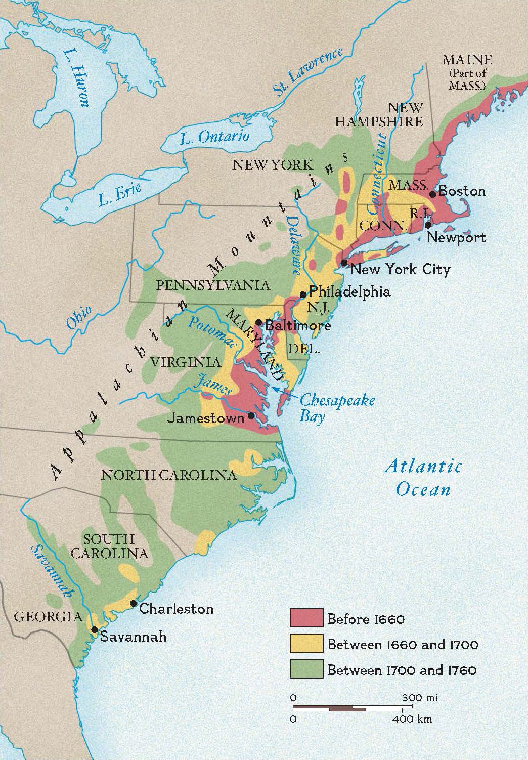 Growth of Colonial Settlement - National Geographic Society