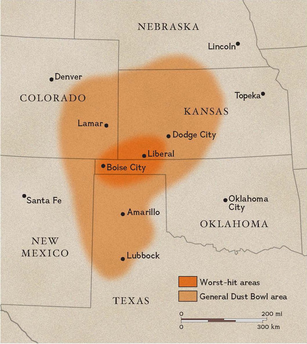 Dust Bowl Dust Bowl Map History Timeline