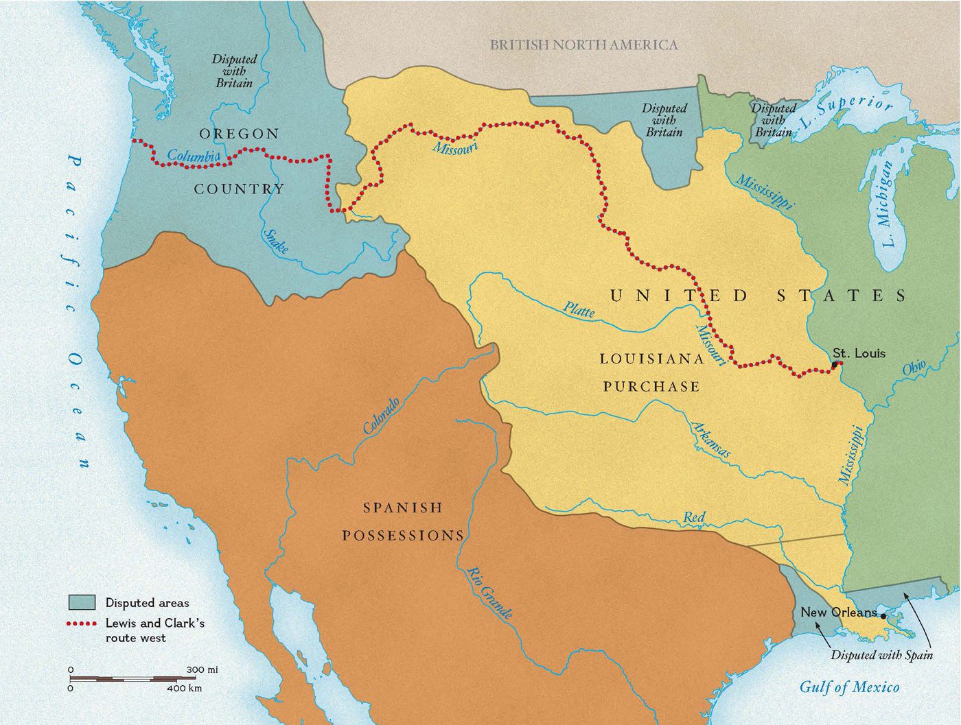 the louisiana purchase map Exploring The Louisiana Purchase National Geographic Society the louisiana purchase map