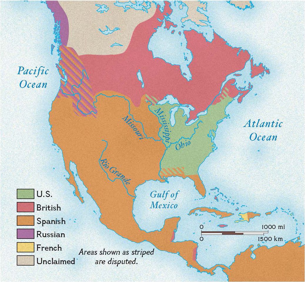 Map Of The United States In 1783 Treaty of Paris, 1783 | National Geographic Society