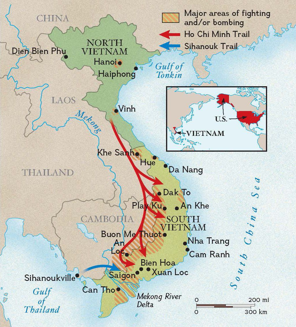 Image result for vietnam war map