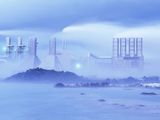 Picture of a geothermal power plant. 