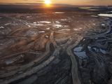 Aerial of Suncor Millenium Mine, north of  Fort McMurray, Canada.