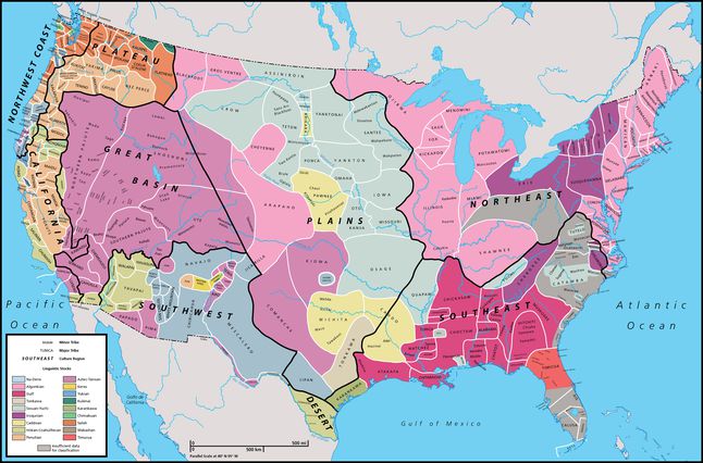 Native American Map Of North Americ...