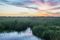 Sunsetting over the Florida Everglades