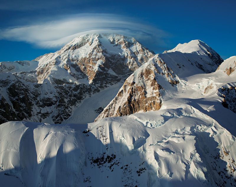 Denali (Mount McKinley) is the highest mountain in North America, but contr...