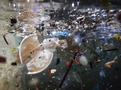 <p>Plastic pollution has&nbsp;different impacts on people based on their socioeconomic level. Here, plastic waste is shown washing back and forth between the sea and the beach during a storm in&nbsp;Naples, Italy.</p>