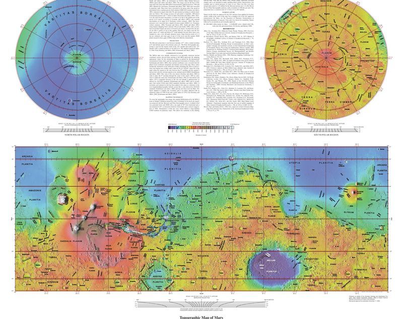 National Geographic Mars Map Martian Map | National Geographic Society