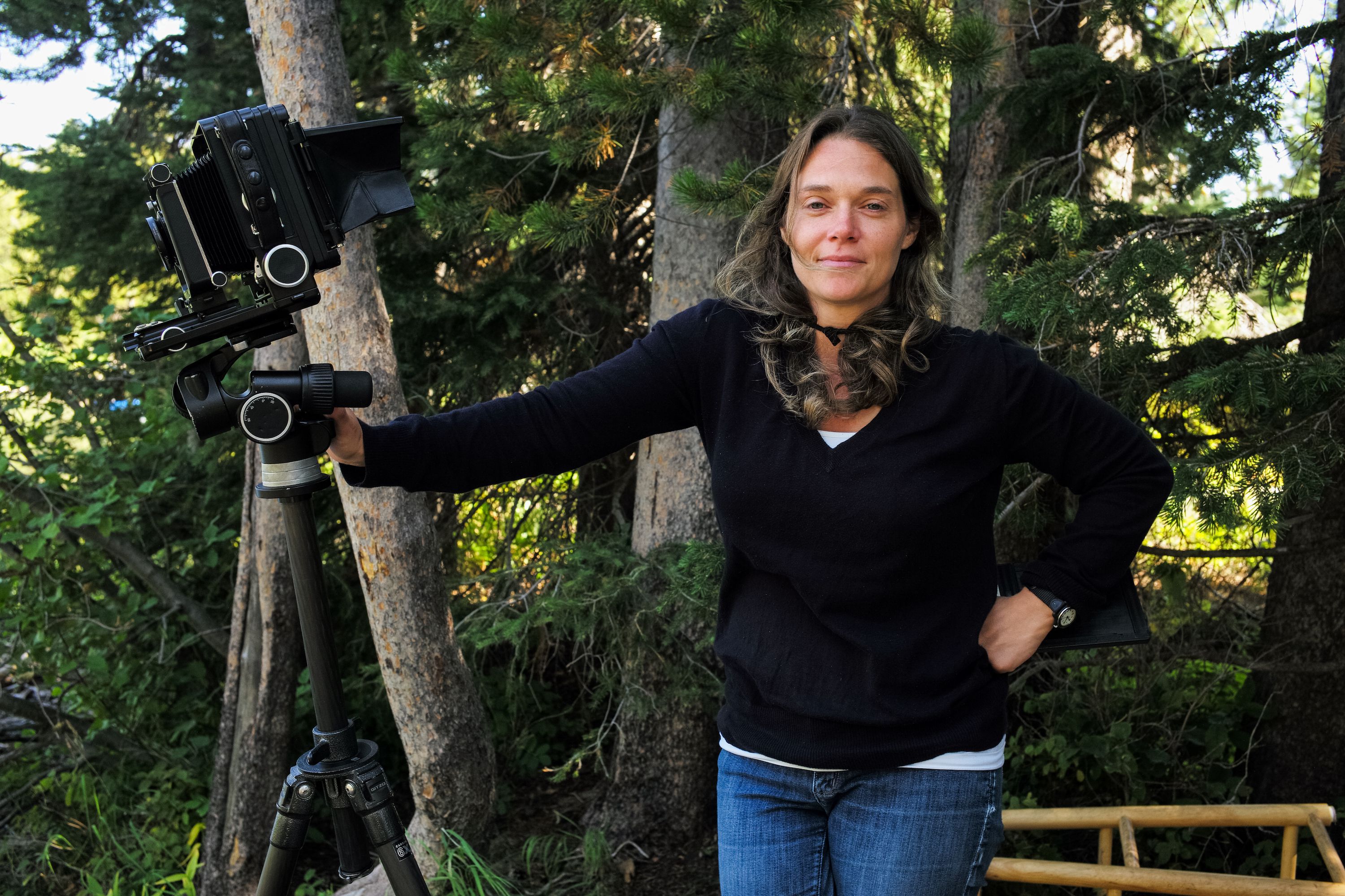 Erika Larsen poses with camera Erika Larsen poses with camera