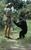 Jane Goodall is groomed by a chimpanzee in the Brazzaville Zoo, the Democratic Republic of the Congo.
