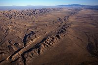 Aerial view of the San Andreas Fault