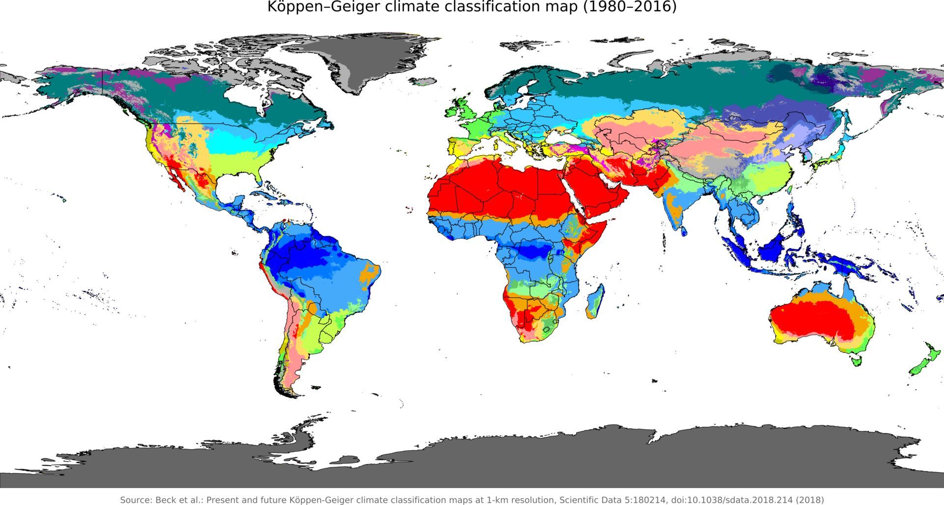 Koppen Climate Classification System National Geographic Society