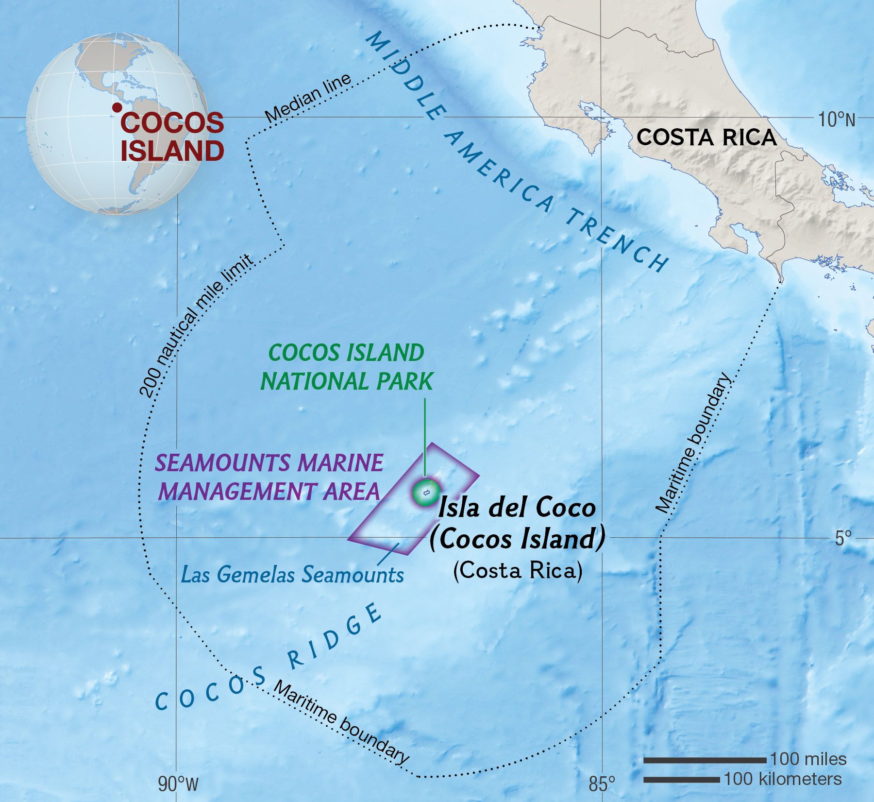 Mapa Isla Del Coco