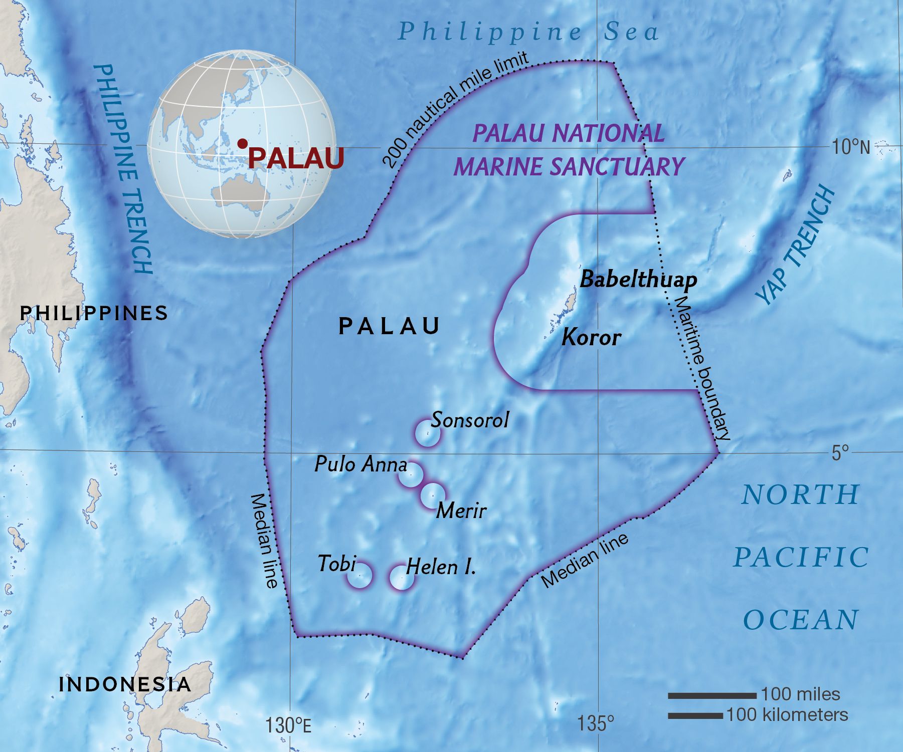 Палау географическое положение