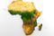 3-D rendering of relief map of Africa