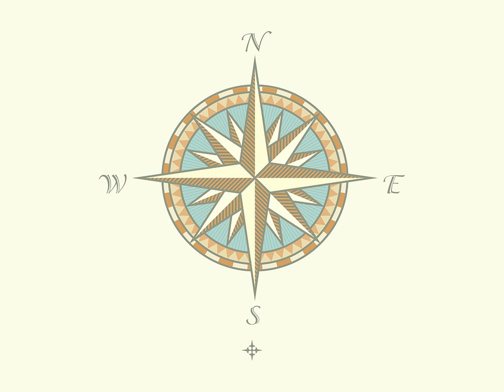compass rose map clip art