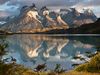 Photo: Mountains and lake in Chile, South America