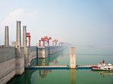 Photo of three Gorges Dam on The Yangtze River in China.